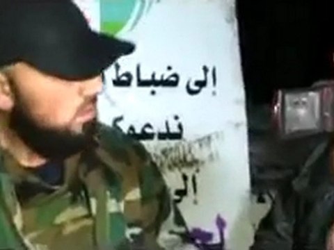 فري برس مقابلة مع ملازم اول بعد تحرير حاجز بستان الديوان 1 2 2012