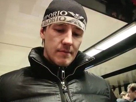 Олег Губин после игры с к.ЦСКА 31.01.12