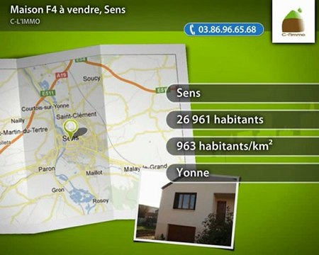 Maison F4 à vendre, Sens