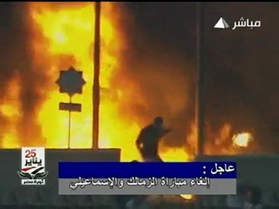 Fans invade Port Said and Cairo football pitches in Egypt