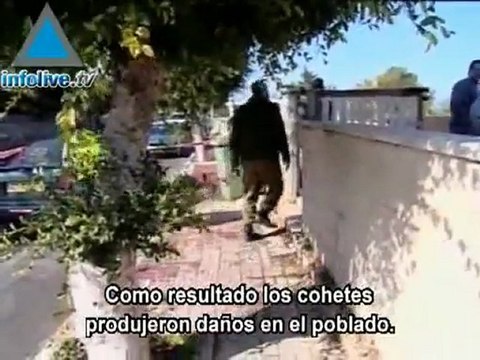 Imágenes desde el sitio atacado con cohetes katiusha