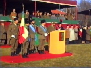 01.12.1989 - Fossano (CN) - Caserma Perotti, Cerimonia solenne di chiusura del 22° BTG f. Primaro