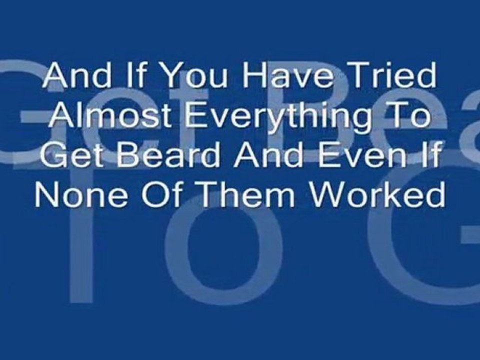 How To Get  A Beard
