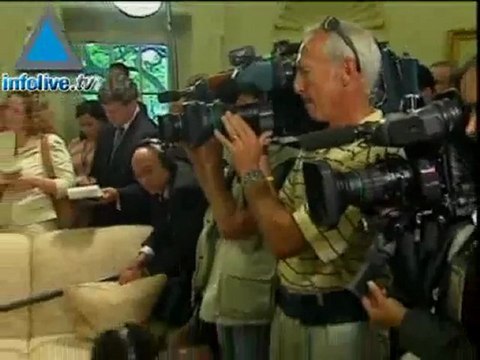 Siria e Irán en el centro de la reunión Olmert - Bush