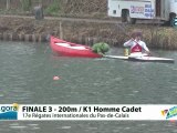 FINALE 3 (200m) K1 HOMME CADET - REGATE INTERNATIONALE DU PAS-DE-CALAIS 2012
