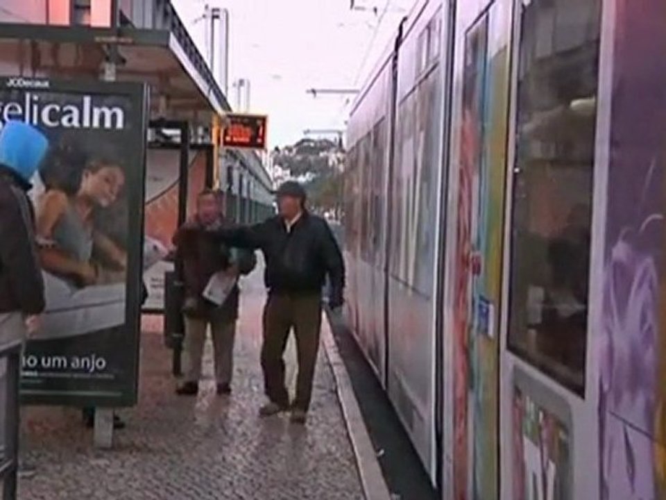 Public transport workers strike in Portugal