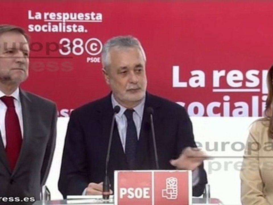 Griñan, "orgulloso" de Rubalcaba y Chacón