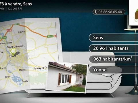 Maison F3 à vendre, Sens