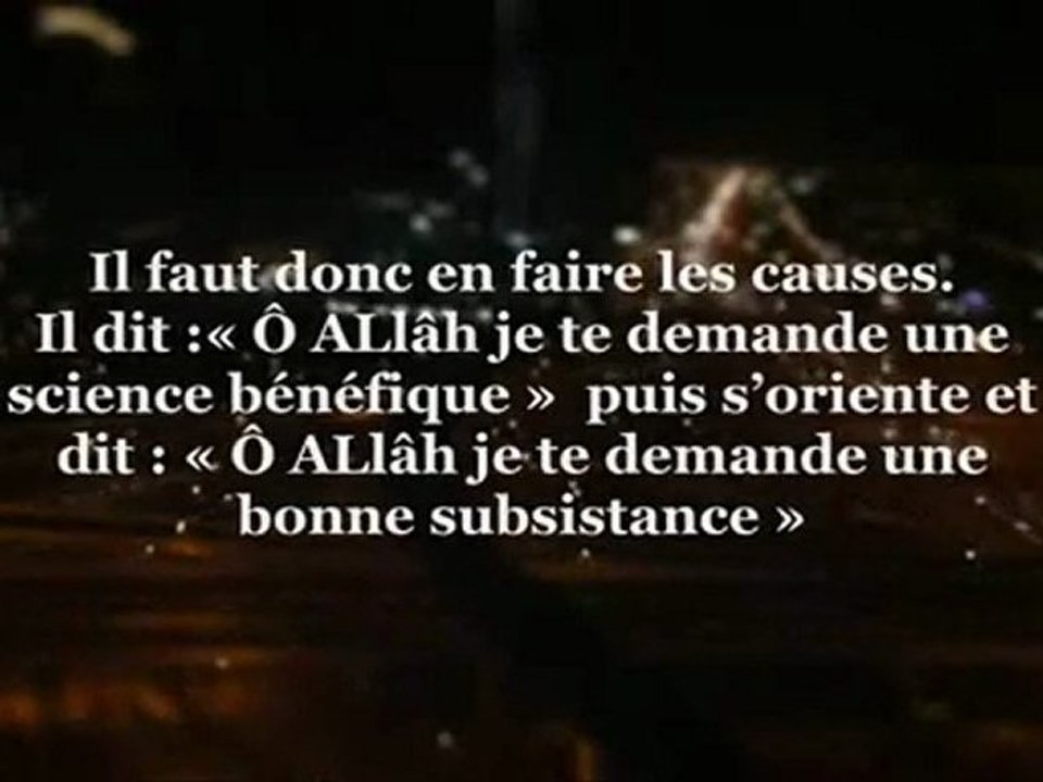 • Les Trois buts quotidiens du Musulman •