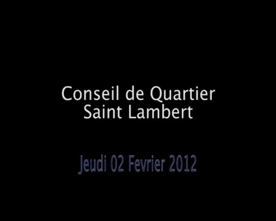 Conseil de Quartier Saint Lambert du 020212
