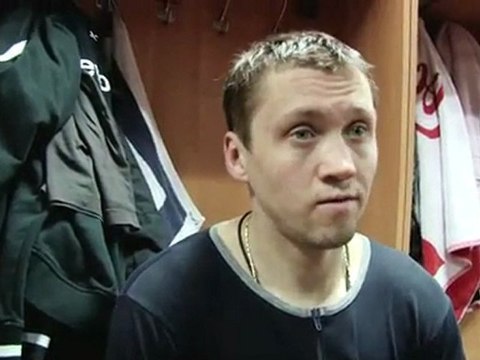 Егор Михайлов после игры с к.Динамо Минск 02.02.12.