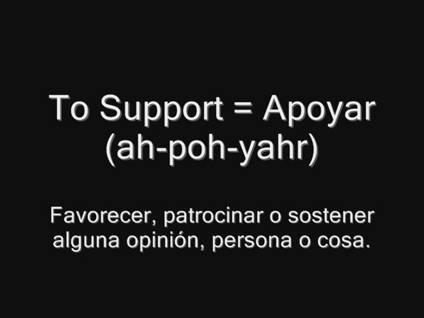 ⁣Spanish Verb APOYAR - Read & Hear Spanish