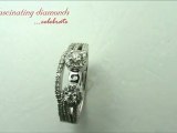 Round Cut Semi Mount Diamond Engagement Wedding Ring Setting With Pave Set