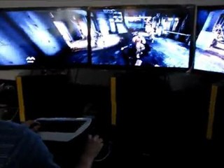 MSI Radeon HD 6870 Batman Arkham Asylum With AMD Eyefinity on 3x 46" LCD TVs Linus Tech Tips