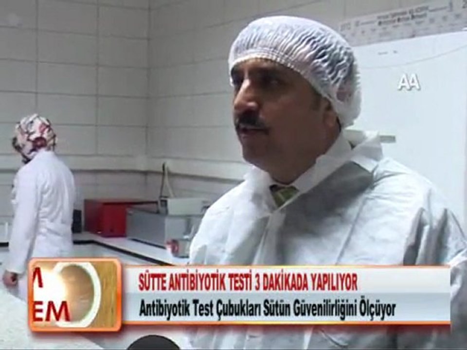 SÜTTE ANTİBİYOTİK TESTİ 3 DAKİKADA YAPILIYOR 31.01.2012
