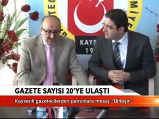 Osman Başeğmez Kayseri Gazeteciler Cemiyetini ziyaret etti. Kayseri Gazeteleri