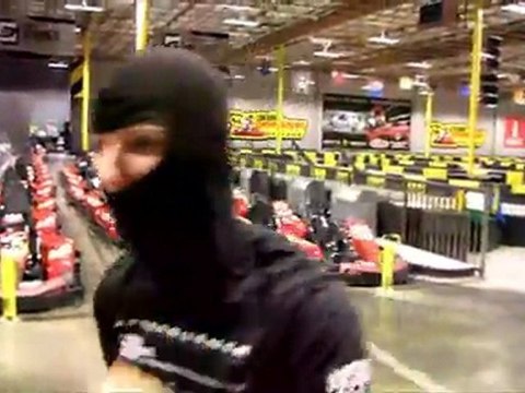 Indoor Go Karting at the MSI MOA Overclocking Event @ CES 2011 Linus Tech Tips