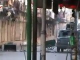 فري برس   ريف دمشق دوما هجوم الأمن على المظاهرة بالمدرعات 3 2 2012