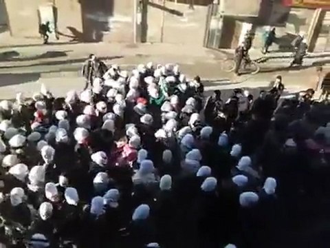 فري برس ريف دمشق داريا مظاهرة طلاب الحرية نصرة لحماة2 2 2012