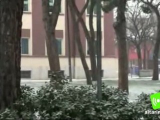 Dall'Altavalmarecchia la neve è scesa anche a Rimini