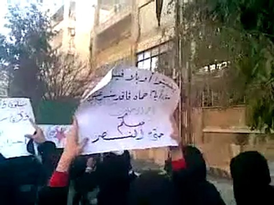 فري برس   حي الفرقان   حلب مظاهرة تطالب باسقاط النظام 02 02 2012