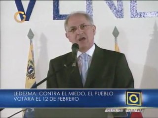 Antonio Ledezma: Contra el miedo, el pueblo votará el 12 de febrero