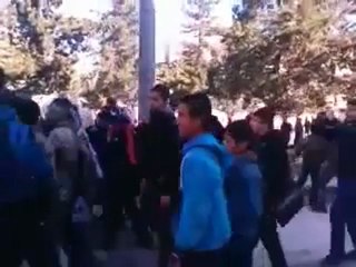 فري برس   حلب    مظاهرة طلابية في الصاخور 2 2 2012