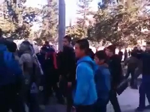 فري برس حلب مظاهرة طلابية في الصاخور 2 2 2012