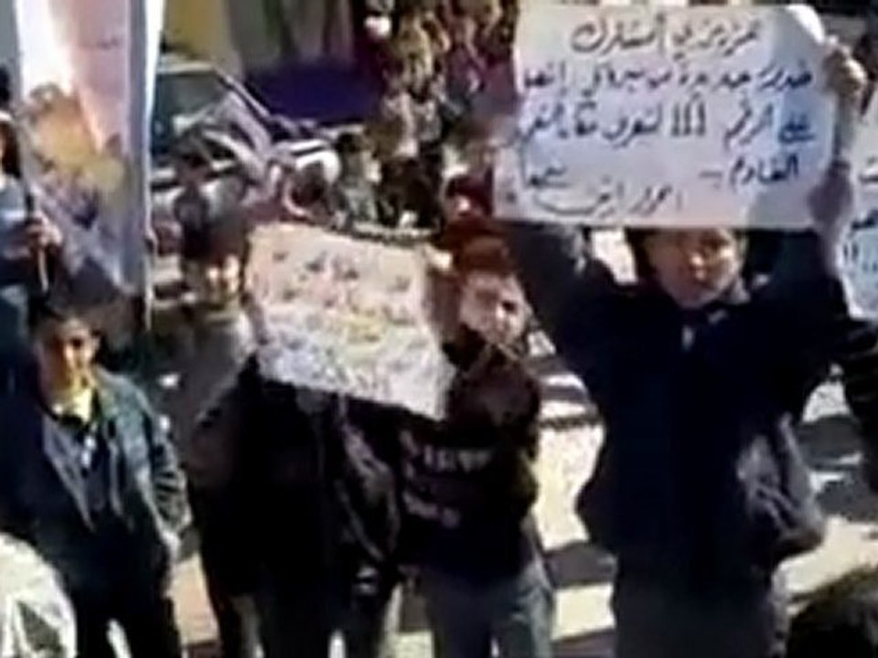 فري برس   حلب   ابين    مظاهرة طلابية 2 2 2012 جـ2