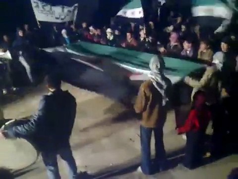 فري برس ريف حلب بابكة مظاهرة مسائية 1 2 2012 ج1