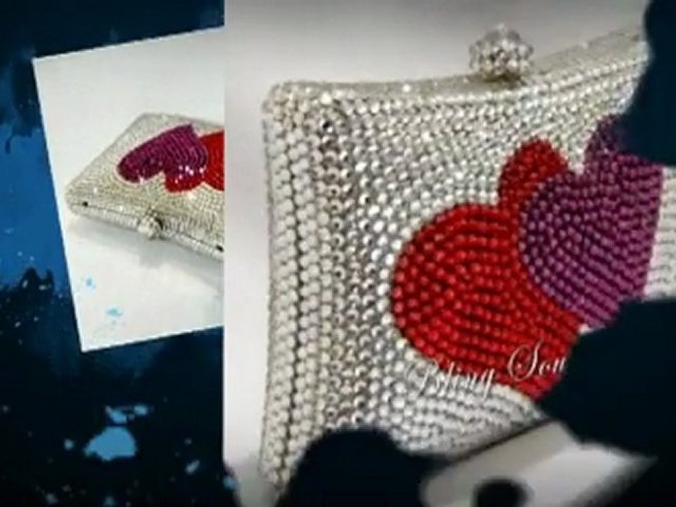 Loving Heart Swarovski Crystal Clutch Bag