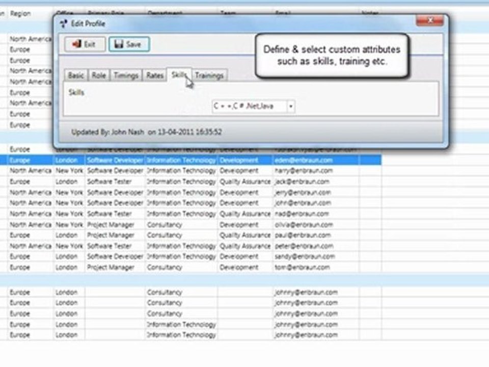 eResource Scheduler's Feature - Resource Screen
