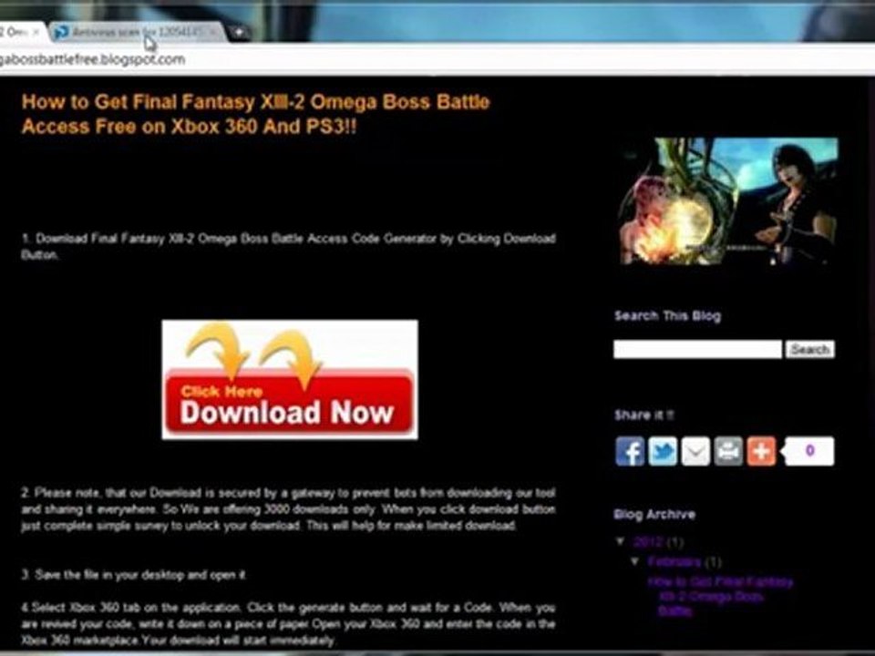 Get Final Fantasy XIII-2 Omega Boss Battle Redeem Code Xbox 360 / PS3