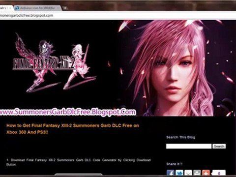 Final Fantasy XIII-2 Serah Summoners Garb DLC Redeem Codes - Free!!
