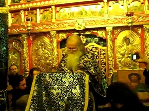 Parintele Iustin Parvu in Duminica Iertarii la Petru Voda