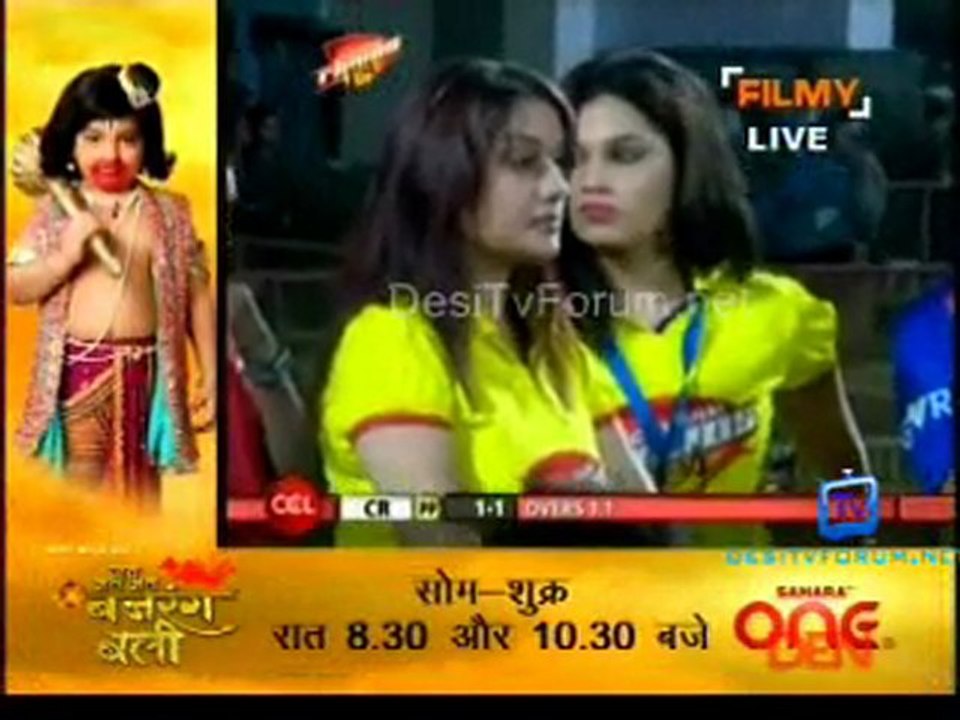 Telugu Warriors vs.Chennai Rhinos -Chennai Rhinos Inning Ov01-02