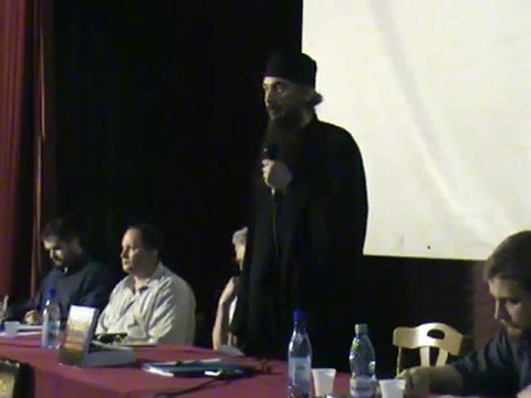 Monahul Filotheu la Conferinta de la Suceava despre pericolul Dictaturii Biometrice