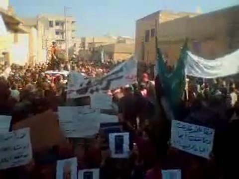 فري برس ادلب سرمين مظاهرة ابطال سرمين جمعة عذرا حماة 3 2 2012