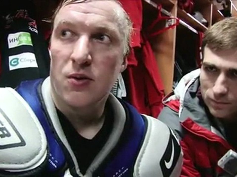 Алексей Заварухин  после игры с к.Лев 04.02.12.