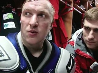 Алексей Заварухин  после игры с к.Лев 04.02.12.