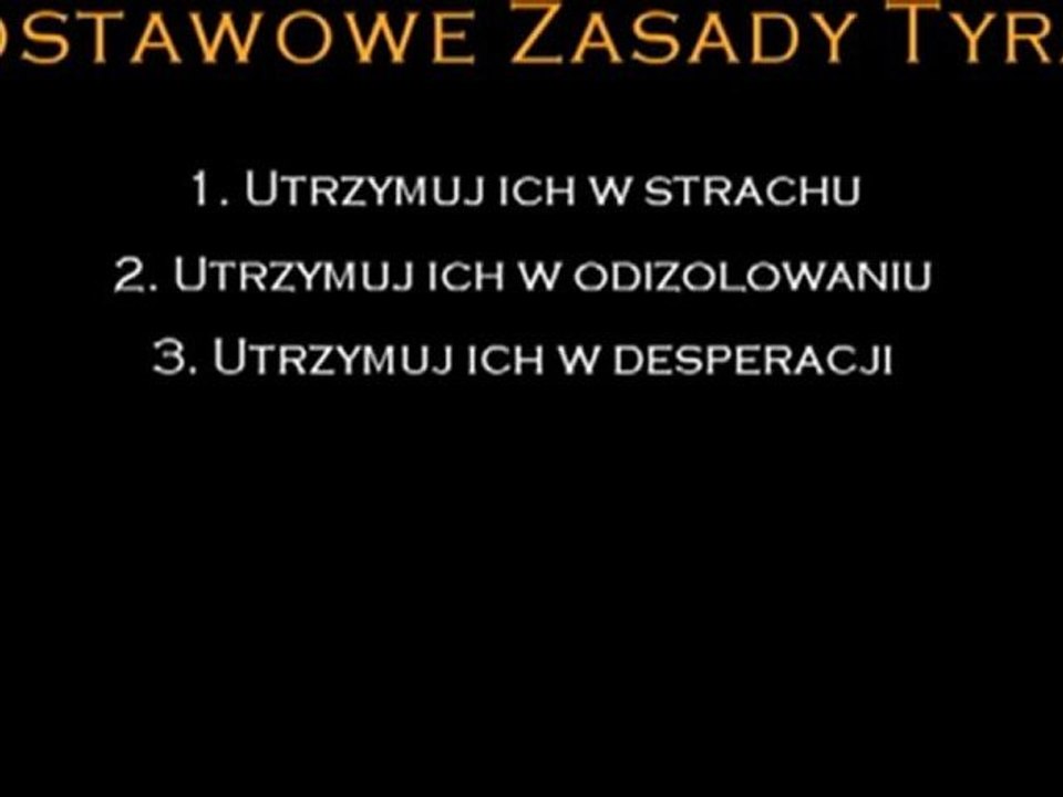Podstawowe Zasady Tyranii