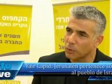 Yair Lapid: Jerusalén pertenece sólo al pueblo de Israel