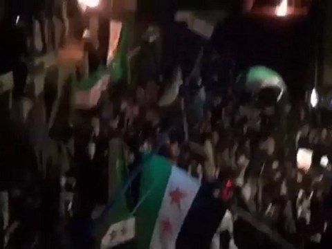فري برس دمشق كفرسوسة مظاهرة مسائية حاشدة نصرة لحمص وداريا 4 2 2012