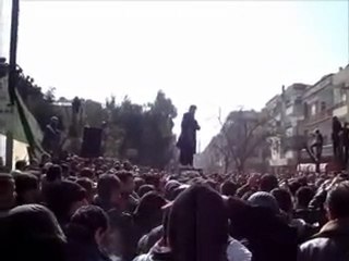فري برس   حمص الخالدية كلمة الشيخ محمود الدالاتي إلى المشيعين 4 2 2012