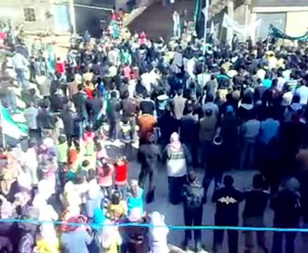 فري برس حمص الحولة مظاهرة حاشدة تنديدا بمجزرة الخالدية بحمص 4 2 2012