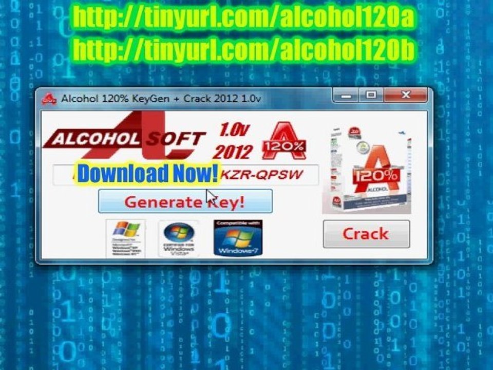 Free Alcohol 120% KeyGen + Crack 2012 1.0v Download Software DVD CD ISO