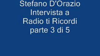 Intervista di Stefano D'Orazio a Radio Ti Ricordi  - parte 3