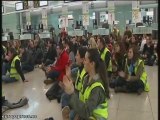 Trabajadores de Newco protestan en El Prat