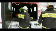 Rimini - Emergenza neve - VVF Salvataggio cani isolati
