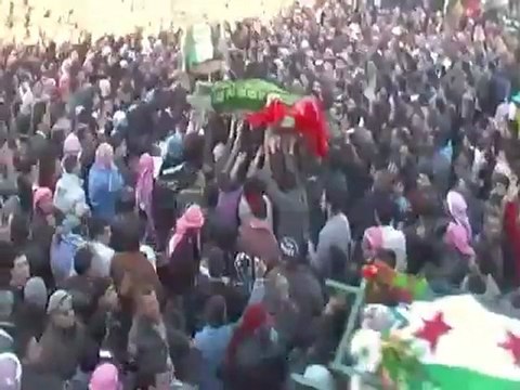 فري برس تدمر تشييع الشهداء من الجامع الكبير 4 2 2012